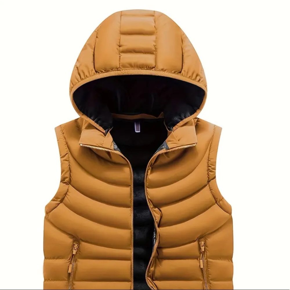 NEW Lightweight Padded Hoodie Vest w/ Thermo-Reflective Premium SoftTouch Lining
